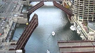 Bascule bridges being raised in Chicago [upl. by Orual]