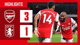 HIGHLIGHTS  Arsenal vs Aston Villa 31  Partey Aubameyang Smith Rowe [upl. by Lagasse]