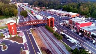 Downtown Acworth Georgia drone video [upl. by Rosabella504]