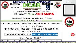 Lottery Sambad Live Dear Nagaland State Lottery Live draw result 23062024 Lottery live sambad [upl. by Tobie118]