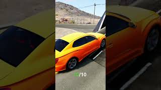 Car Brake Test 🚘🚘 Aston Martin Nissan Bruckell Ferrari Bugatti  shorts beamngdrive carcrash [upl. by Ellertnom292]