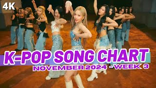 TOP 100 KPOP SONG CHART  NOVEMBER 2024 WEEK 3 [upl. by Jezebel267]