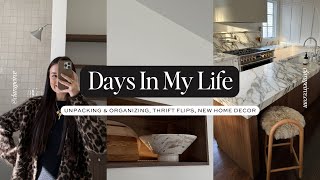 DAYS IN MY LIFE Organizing amp Unpacking Thrift Flips and New Home Decor [upl. by Airegin]