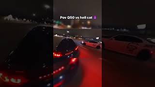 Hellcat vs Q50 💨 foryou mopar srt cartok q50 srt fy views viralvideo [upl. by Franza72]