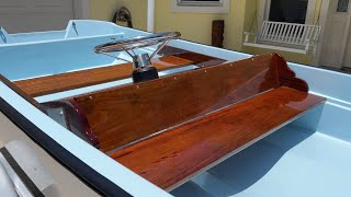 1971 13ft Boston Whaler Restoration Project  part 13  Total Boat Gleam Varnish [upl. by Oirromed551]