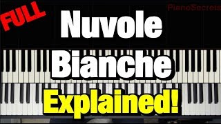 Nuvole Bianche Ludovico Einaudi Piano Tutorial Complete Song [upl. by Letney]