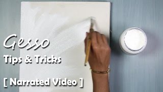 What is Gesso How to use Gesso on Acrylic Painting step by step Narrated Video [upl. by Edurtreg291]