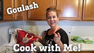 COOK WITH ME  GOULASH GROUND BEEF amp PASTA RECIPE  PHILLIPS FamBam Cook with Me [upl. by Acirej]