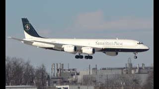 Samaritans Purse DC872 Takeoff Go Around amp Landing [upl. by Lanuk20]