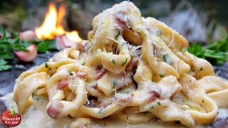 Best Carbonara Ever  Cooking in the Forest [upl. by Oinafipe]