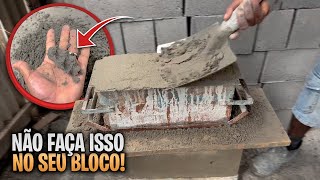 COMO FAZER BLOCOS DE CONCRETO PERFEITOS  GASTANDO POUCO [upl. by Feerahs800]