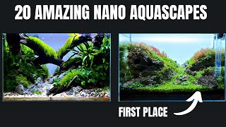 TWENTY OF THE BEST NANO AQUASCAPES 2022 Aquaflora Nano Aquascaping Contest [upl. by Durman775]