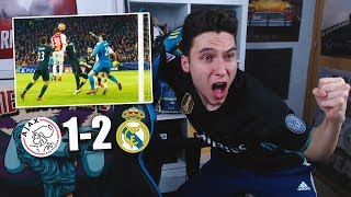 REACCIONES DE UN HINCHA Ajax vs Real Madrid 12 OCTAVOS DE FINAL CHAMPIONS LEAGUE [upl. by Pierette]