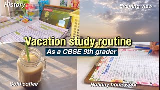 Vacation Study Vlog 💗 As a CBSE 9th grader Cold coffee history holidays and more [upl. by Une]