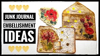 Junk Journal Embellishment Ideas [upl. by Airdnahs]