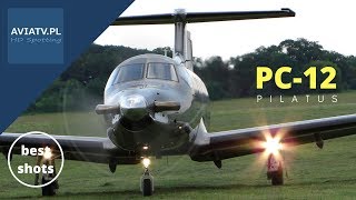 PC12 Pilatus Aircraft  landing at meadow [upl. by Name]