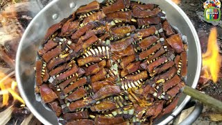 i made Kashmiri wazwan Tabakmaaz in the forest  step by Step Fried Lamb Ribs Recipe [upl. by Annuahs451]