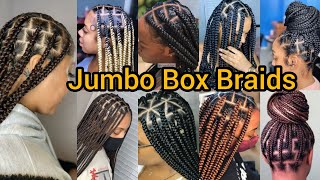 Elegant Jumbo knotless box braids  Box Braid Hairstyles  Protective Hairstyles  Updo Braids [upl. by Arimak]