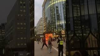 Watching the lights at Canary Wharf [upl. by Mahala]