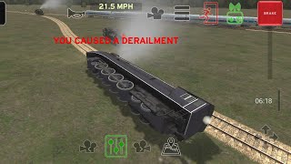 Train amp Rail Yard Simulator  Gameplay Three Steam Locomotive Derailment [upl. by Berenice]