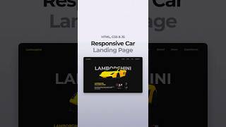 Responsive Car Landing Page Using HTML CSS And JavaScript [upl. by Reiss228]