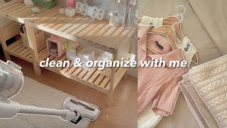 clean amp organize my room with me 🧺  aesthetic and satisfying ✨ [upl. by Skurnik580]