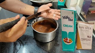 Milk chocolate ganache  Milky Mist Cream chocolateganach milkchocolateganach mycakein [upl. by Yaja]