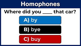 Homophones Quiz CAN YOU SCORE 1515 ON THIS QUIZ 99 CANNOT 1 [upl. by Bilek]