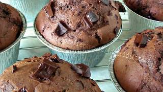 MUFFIN MORBIDISSIMI AL DOPPIO CIOCCOLATODOUBLE CHOCOLATE MUFFIN [upl. by Edan]