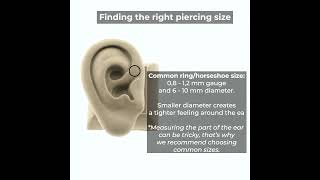 Anti Helix piercing size guide [upl. by Stavro]