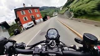 Lukmanierpass  Passo del Lucomagno  Triumph  Street Scrambler 900  RAW Audio [upl. by Junia646]