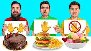 No Hands vs One Hand vs Two Hands ✋ Eating Challenge 🤣 [upl. by Divod]