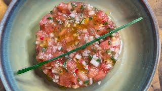 RECETTE SIMPLE ET RAPIDE  TARTARE DE TOMATE 🍅 [upl. by Terencio131]