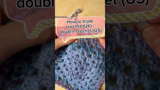 How triple crochet UK  double crochet US crochet [upl. by Marney]