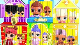 LOL Surprise Dolls Lils Lost in Wrong jail Doll House  Toy Egg Videos [upl. by Laroc]