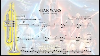 Star Wars Main Theme  Bb Trumpet Sheet Music [upl. by Clara]