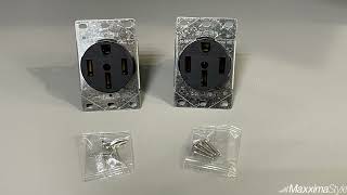 50A 125250V Single Receptacle Outlet NEMA 1450R Electric Vehicle Outlet 2Pack [upl. by Helge]