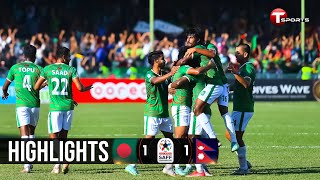 Highlights  Bangladesh vs Nepal  Saff Championship  2021 [upl. by Demmahom427]