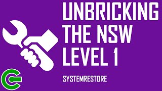 DOING A SYSTEM RESTORE  UNBRICKING THE NSW LEVEL 1 [upl. by Kelly]