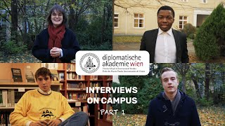 What students say about the Diplomatic Academy of Vienna  Interviews on Campus Part 1 [upl. by Nicolle]