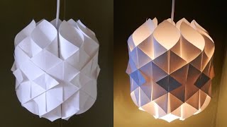 DIY paper lamplantern Cathedral light  how to make a pendant light out of paper  EzyCraft [upl. by Yalcrab424]