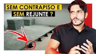 PISO ELEVADO SEM CONTRAPISO E SEM REJUNTE PODE [upl. by Novick]