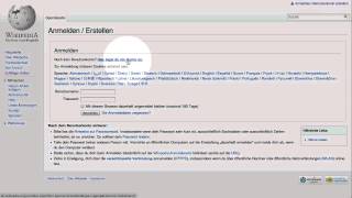 Wikipedia Tutorial Teil 1  Editieren und Anmelden [upl. by Mathian434]