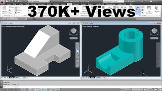 AutoCAD 3D Basics Training Exercises  1 of 3 [upl. by Bartholomeus]