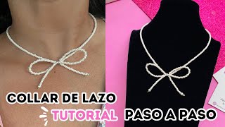 COLLAR DE MOÑO  LAZO TUTORIAL FÁCIL  PASO A PASO [upl. by Stimson18]