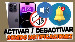 Como Activar y Desactivar el Sonido de Las Notificaciones en iPhone 14 14 Pro 14 Max y 14 Pro Max [upl. by Netta]