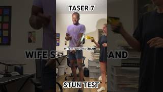 Taser 7  Stun TEST  Wife Stuns Husband with Taser 7 TEST [upl. by Colan790]