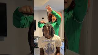 CUTTING MY COUSINS DREADS OFF hairtransformation dreads vlog [upl. by Kerekes]