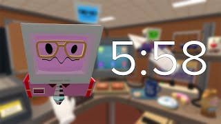 I MISSED WORLD RECORD BY 006 SECONDS  Job Simulator Office Worker PSA Speedrun in 558423 [upl. by Eenor]