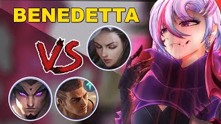 Benedetta How To Survive Against Burst Sustain Fighters  Mobile Legends [upl. by Nybbor]